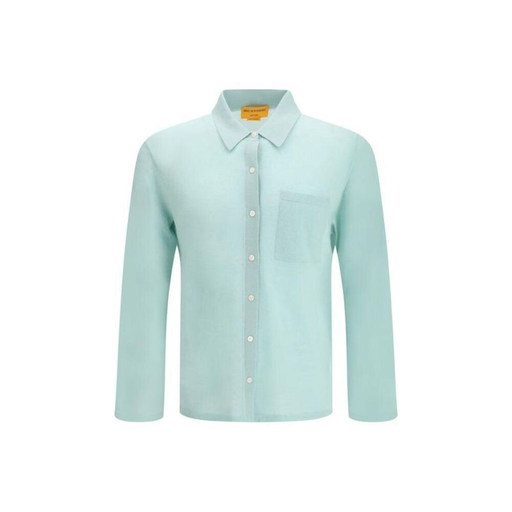Guest in Residence Cashmere Pattern Shirt Women Light Blue Shirts
